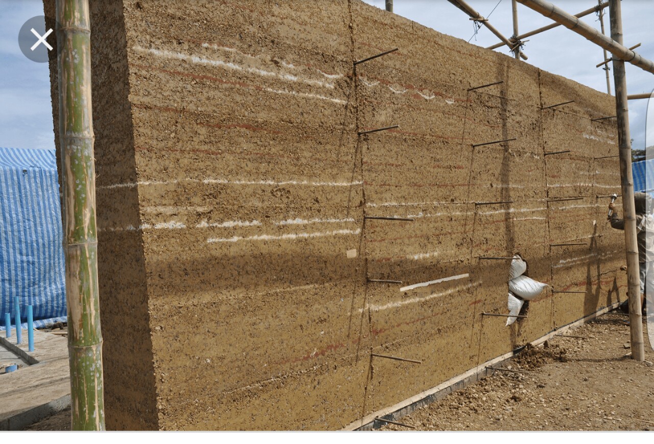 GF - CON 06, Tường betong nâu đất, vân điểm trắng